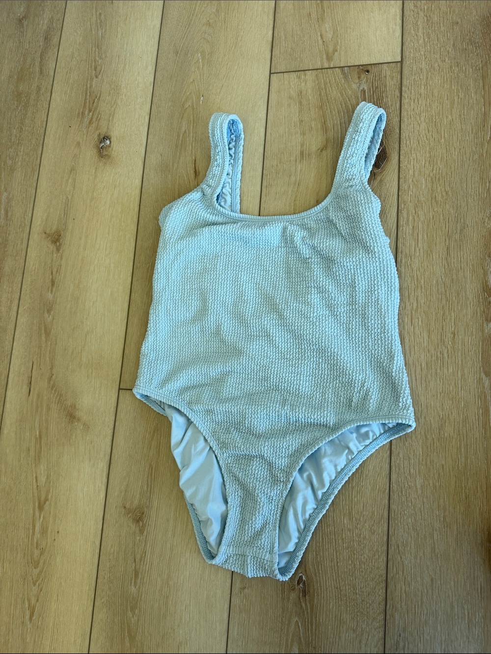 Vici Women's Textured Light Blue One-Piece Swimsuit